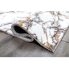 MDA Rugs Luxury Collection LUXURY 5X7 WHITE/GOLD/SILVER AREA | RUG