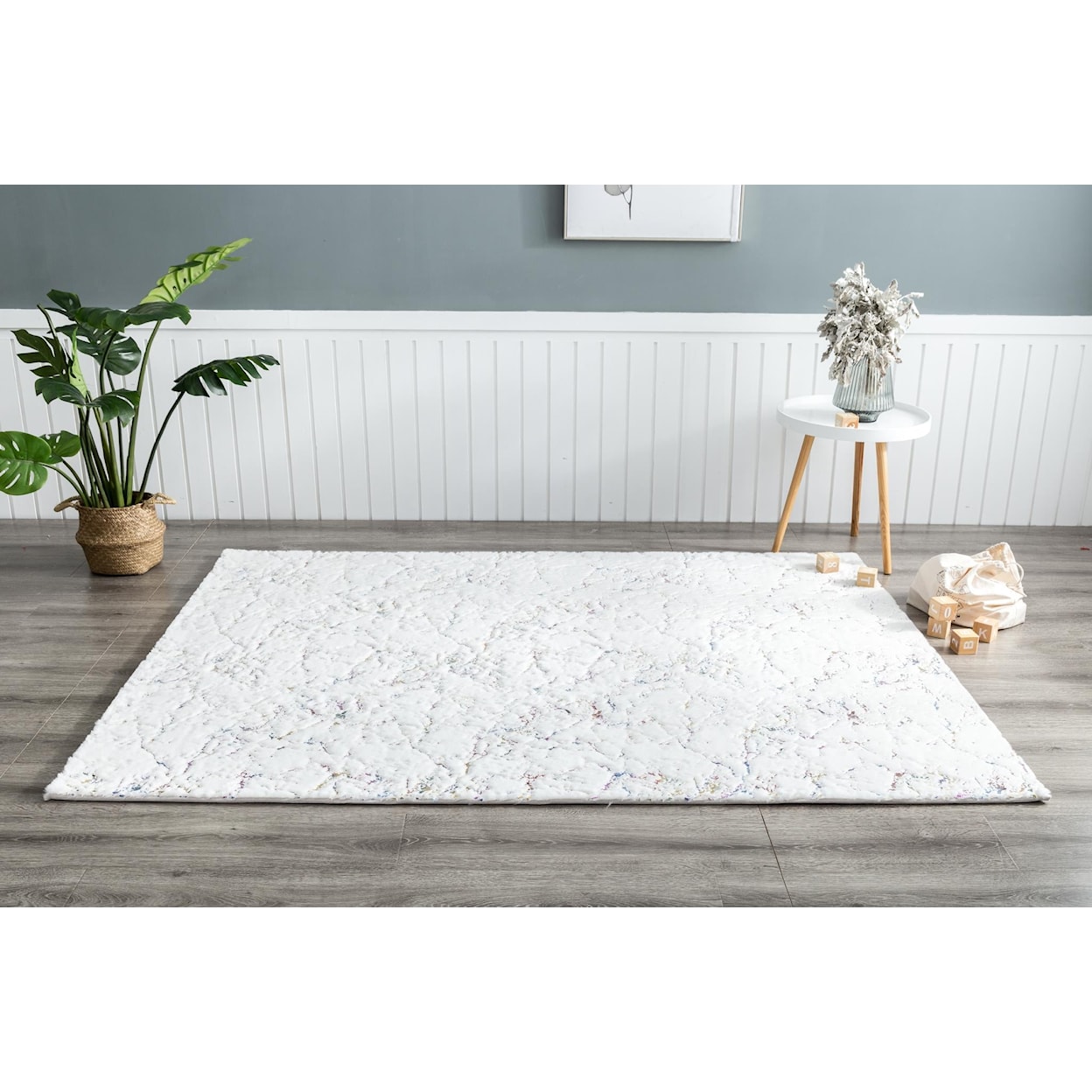 MDA Rugs Chryso Collection CHRYSO 5X7 WHITE CONFETTI AREA | RUG