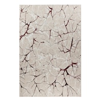 MAZ 5X8 CREAM/RED AREA RUG |