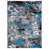 MDA Rugs Samos Collection SAMOS 8X11 TEAL BLACK AREA RUG |