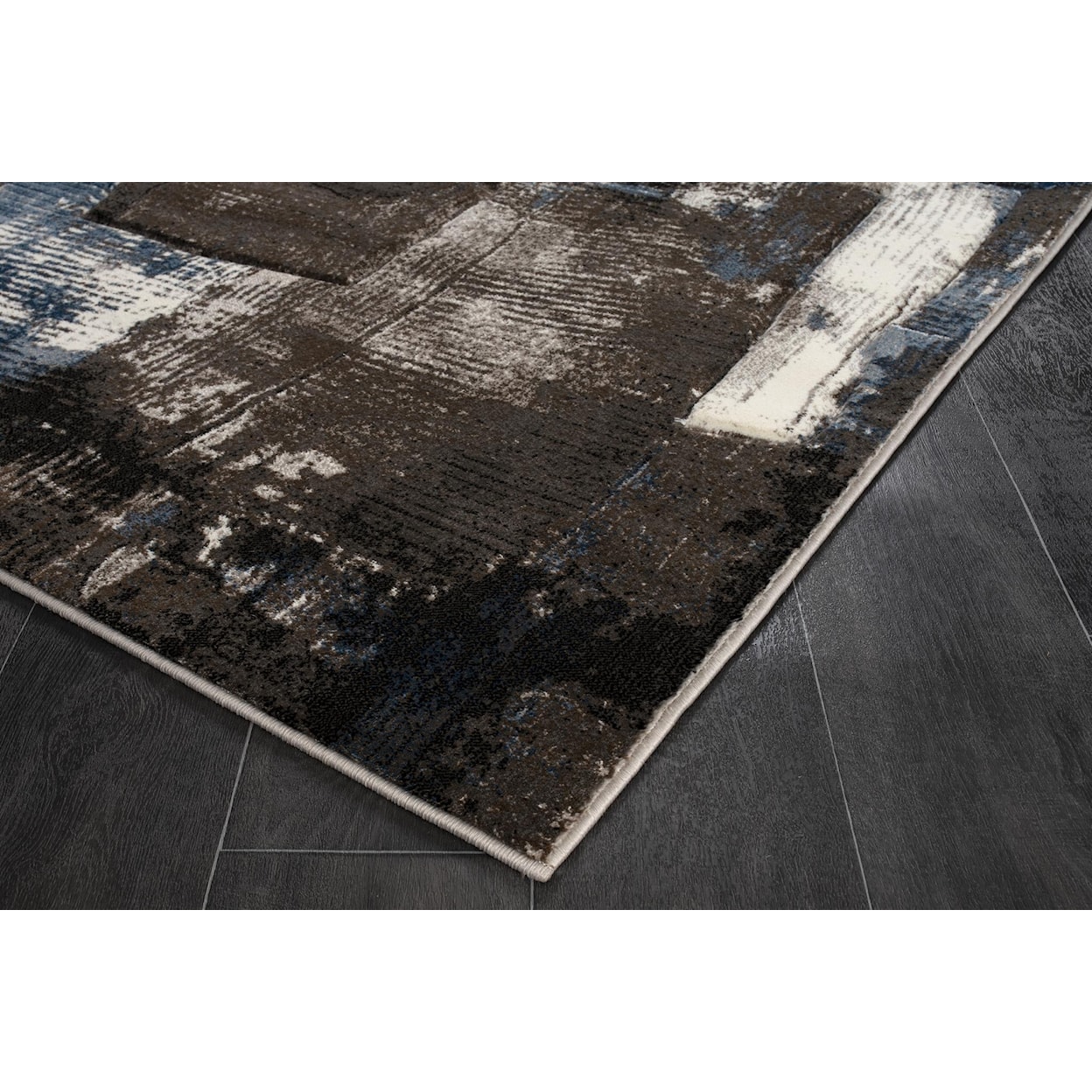 MDA Rugs Rhodes Collection RHODES 8X11 BLUE/BROWN AREA RUG |