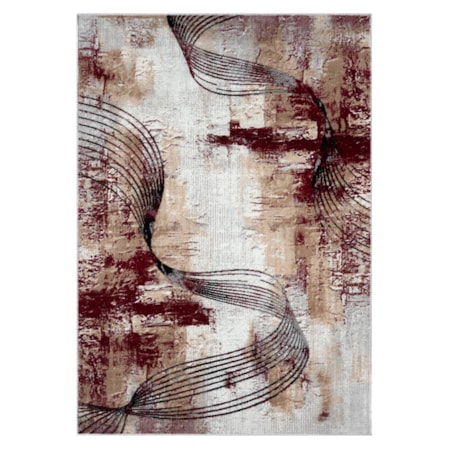 KIKI 5X8 RED BROWN AREA RUG |