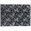 MDA Rugs Chryso Collection BLACK WITH SILVER FOIL 20"X20" | PILLOW