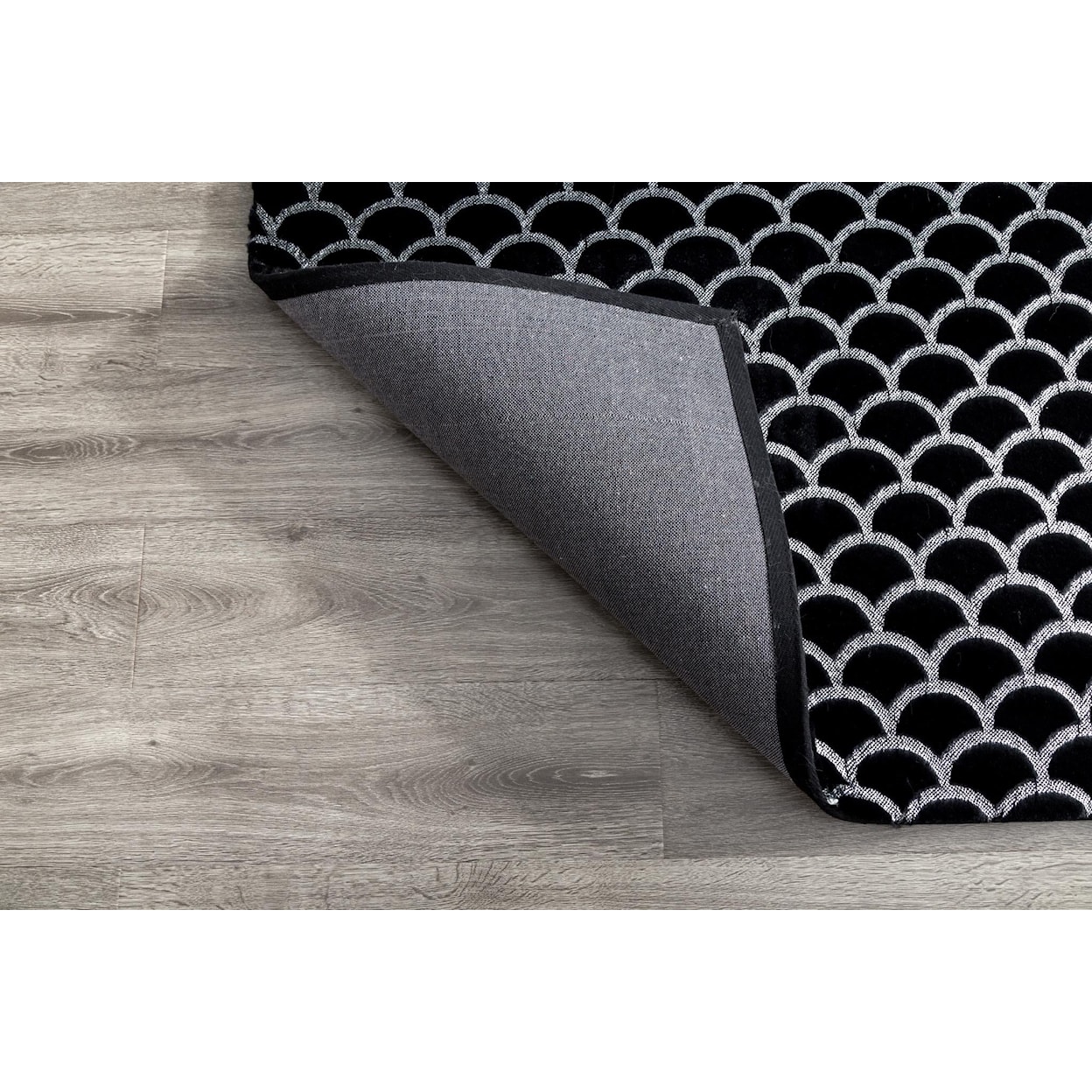 MDA Rugs Chryso Collection CHRYSO 5X7 BLACK/SILVER RUG |
