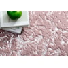 MDA Rugs Chryso Collection PINK WITH SILVER FOIL 20"X20" | PILLOW