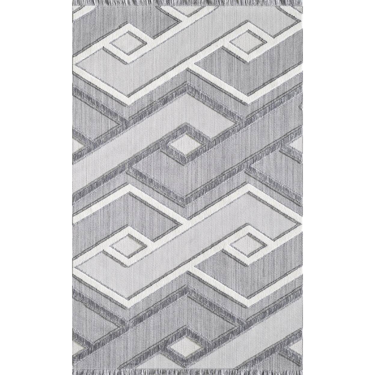 MDA Rugs Milos Collection MILOS GREY/WHITE 5X8 AREA  RUG |