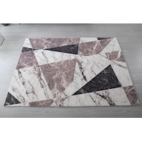 RETRO 5X7 BROWN/BEIGE AREA RUG |