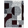 MDA Rugs Crystal Collection CRYSTAL 2X8 GREY/RED AREA RUG |