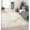 MDA Rugs Ksamil Collection KSAMIL 5X8 GOLD/TEAL AREA RUG |