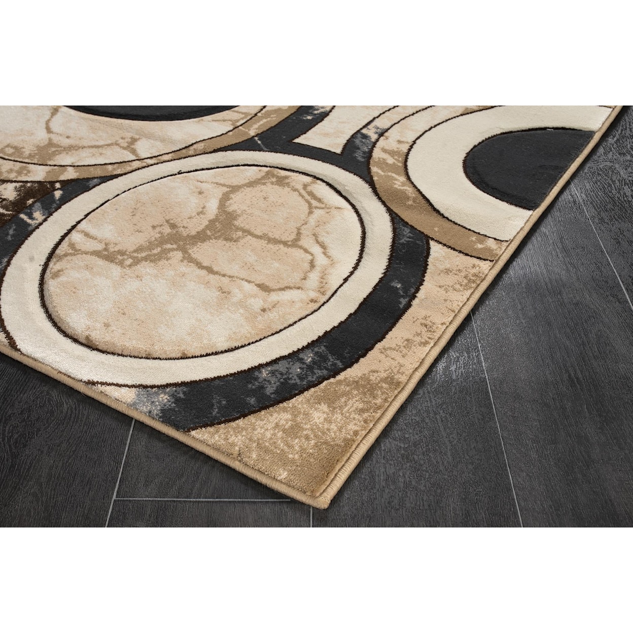 MDA Rugs Rhodes Collection RHODES 4X6 GOLD/GREY AREA RUG |