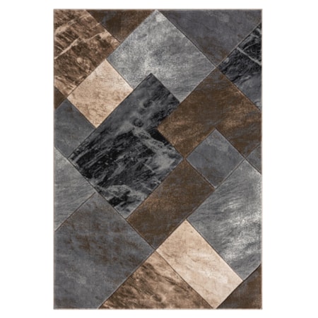 ALEXIA 8X11 BROWN BLACK AREA RUG |