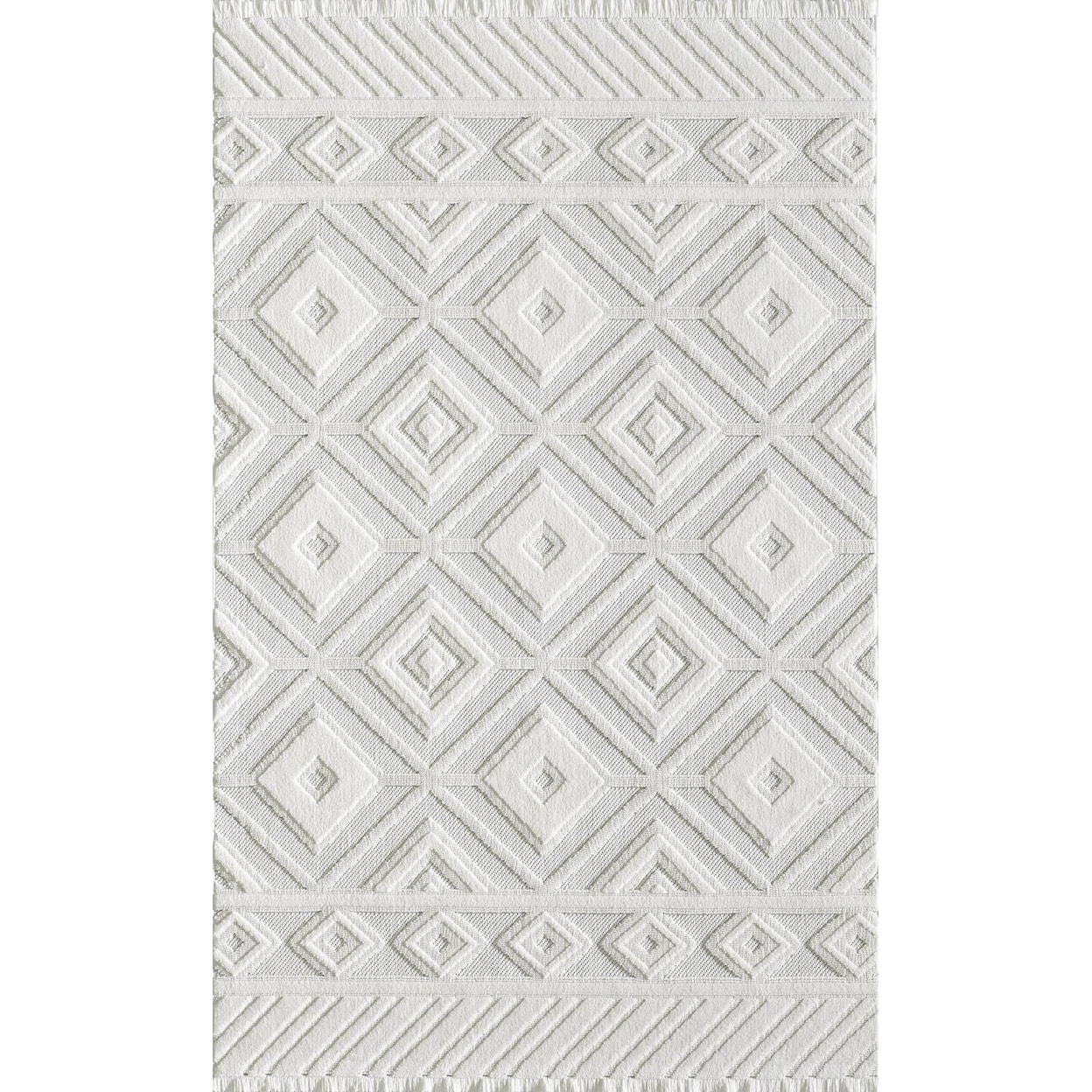 MDA Rugs Milos Collection MILOS WHITE 5X8 AREA  RUG |