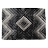 MDA Rugs Mateos Shag MATEOS 5X7 BLACK/GREY AREA RUG |