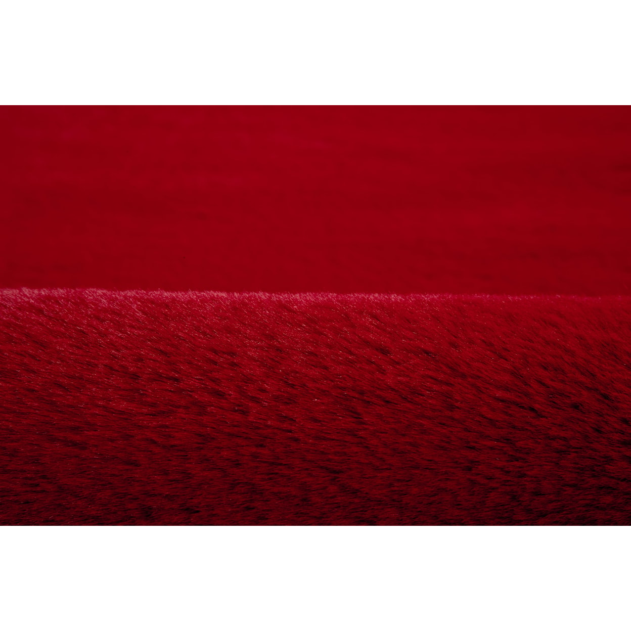 MDA Rugs Rabbit Collection 8 X 10 FAUX RABBIT RED #3 RUG |