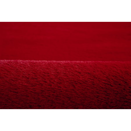 8 X 10 FAUX RABBIT RED #3 RUG |