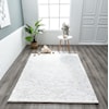 MDA Rugs Chryso Collection WHITE WITH SILVER FOIL 20"X20" | PILLOW