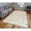 MDA Rugs Maz Collection MAZ 8X11 CREAM/SILVER AREA RUG |