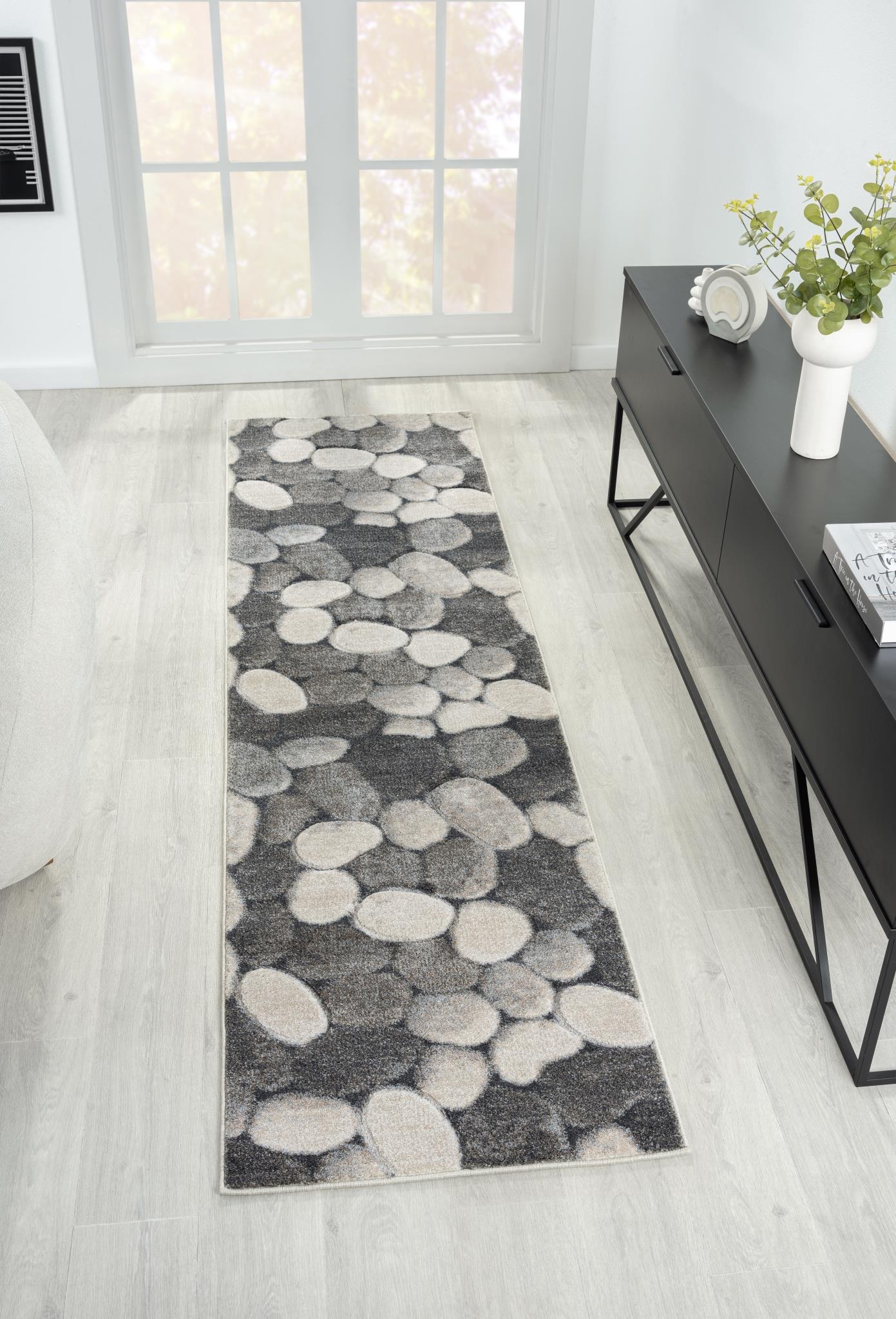 FRESCO 2X8 GREY/CREAM AREA RUG |