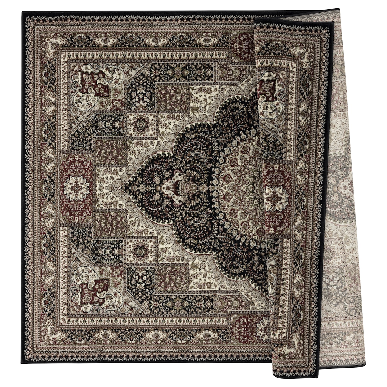 MDA Rugs Vaso Collection VASO RED BROWN ROUND 8X8 AREA RUG |