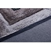 MDA Rugs Mateos Shag MATEOS 5X7 BLACK/GREY AREA RUG |