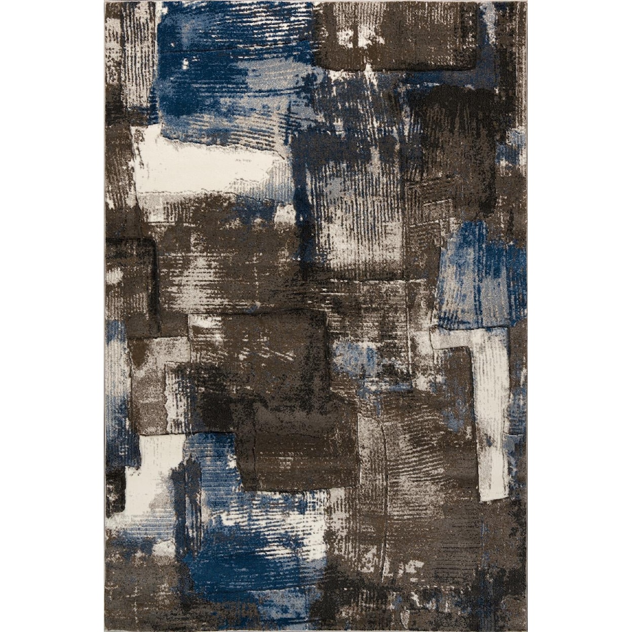 MDA Rugs Rhodes Collection RHODES 8X11 BLUE/BROWN AREA RUG |