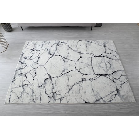 RETRO 2X8 WHITE/MARBLE AREA RUG |