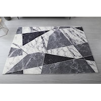 RETRO 2X8 BLACK/GREY AREA RUG |