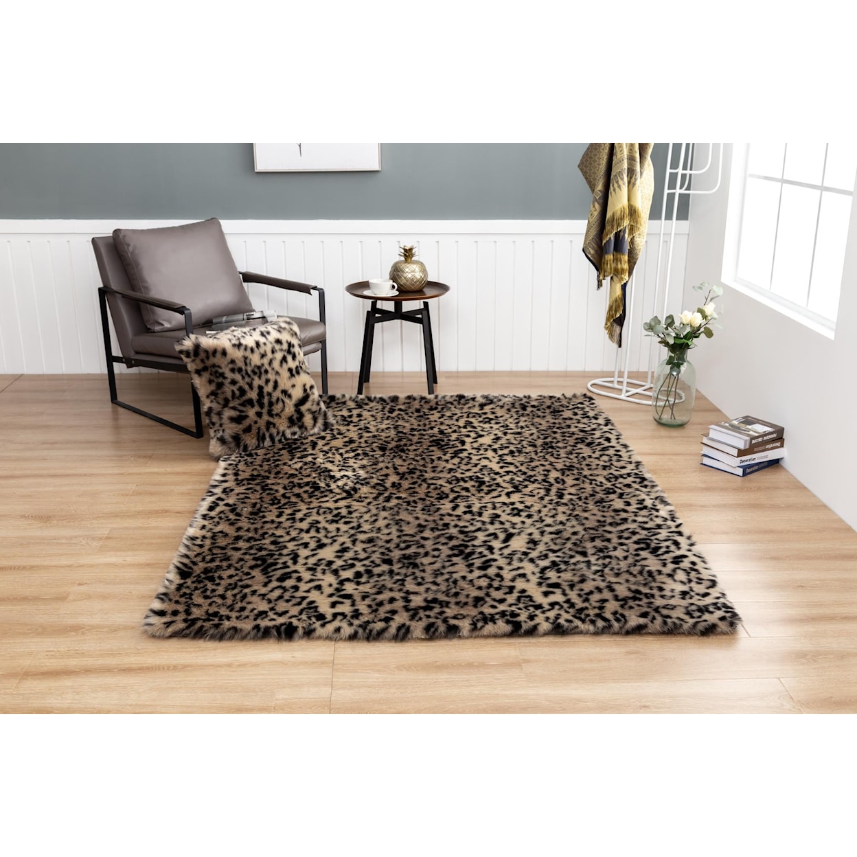 MDA Rugs Luxury Collection LUXURY 5X7 FAUX LEOPARD AREA RUG |