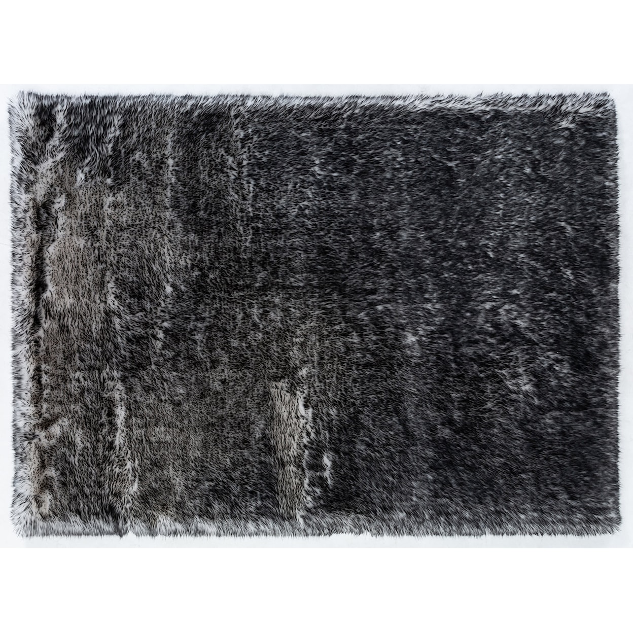 MDA Rugs Flokati Shag FLOKATI 5X7 BLACK GREY |