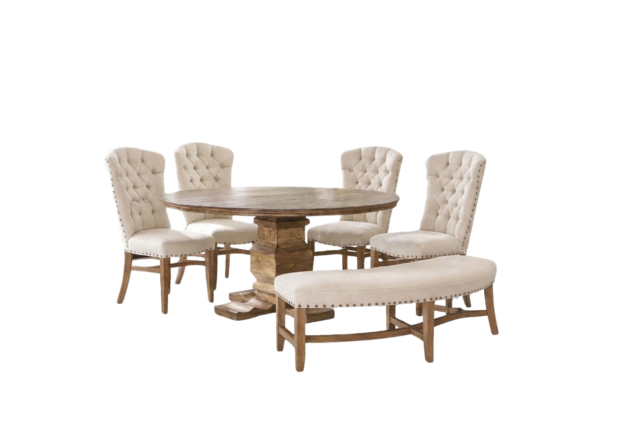 6 Piece Dining Set with Bench