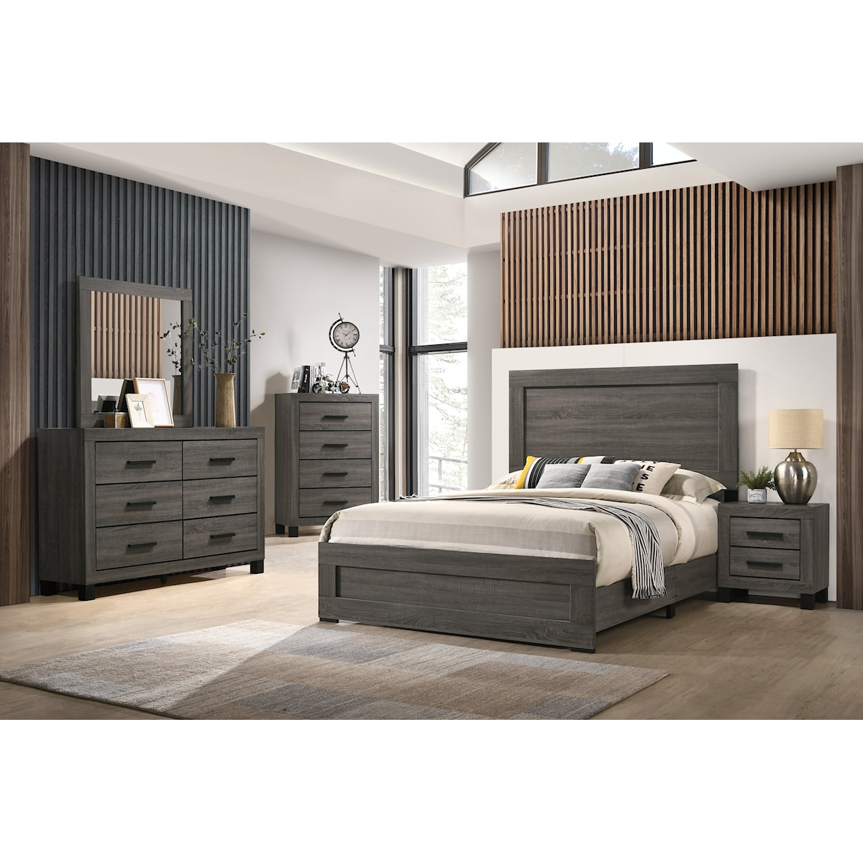 Alex's Furniture 8321A 6 Piece Queen Bedroom