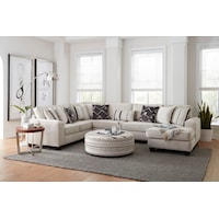 3PC BEIGE RAF CHAISE SECTIONAL