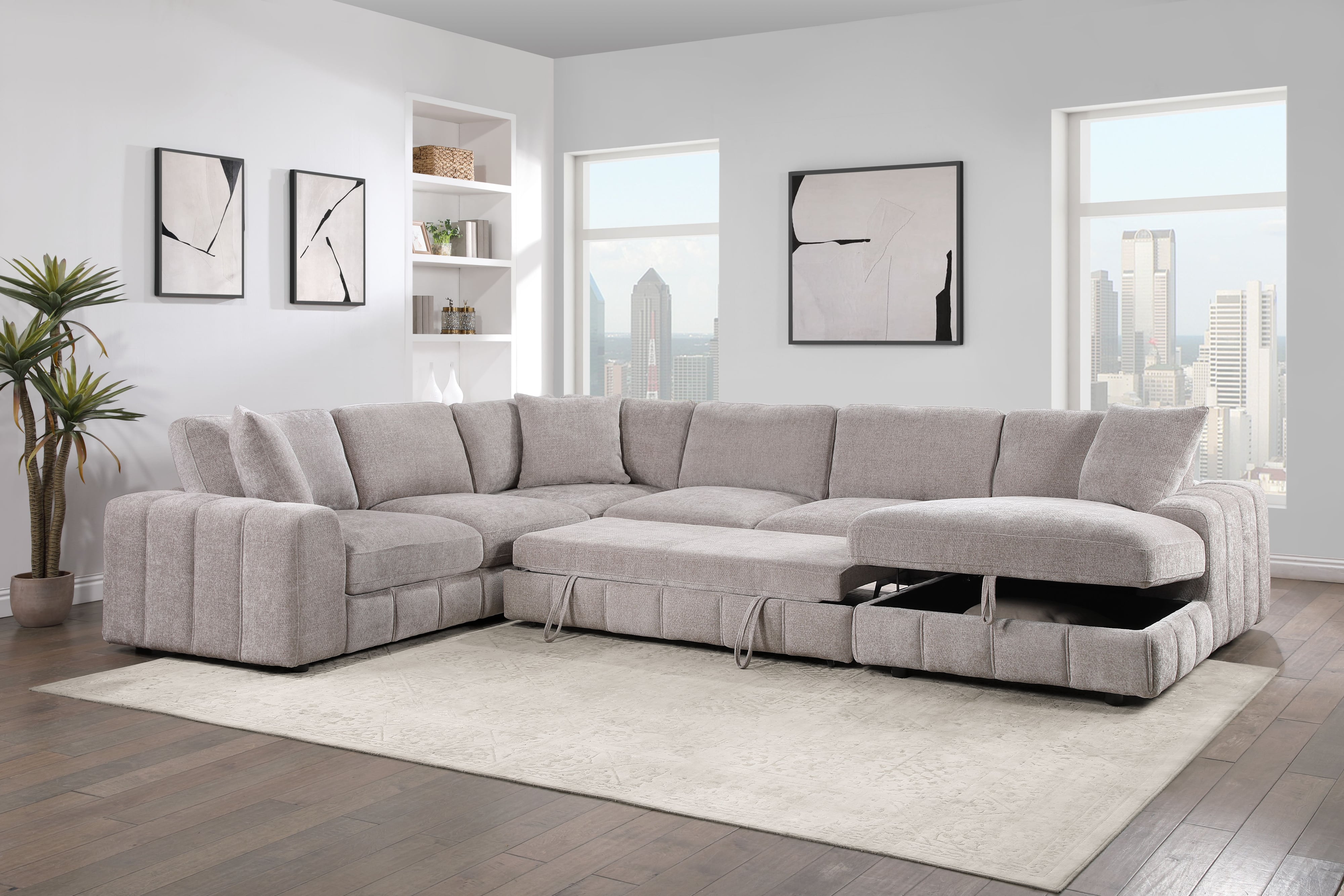 4PC RAF CHAISE SECTIONAL