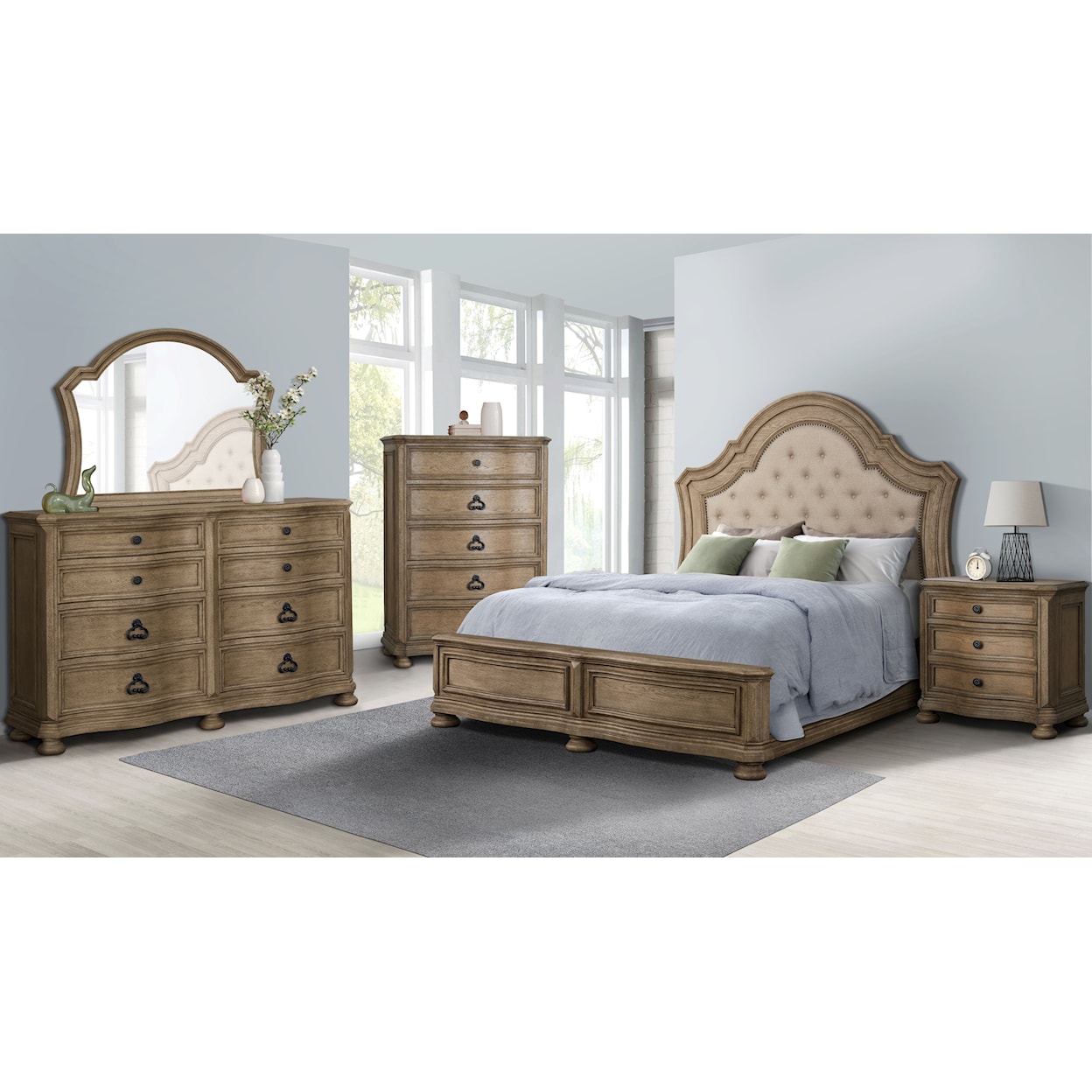 Avalon Furniture SANDBLAST 6PC King Bedroom