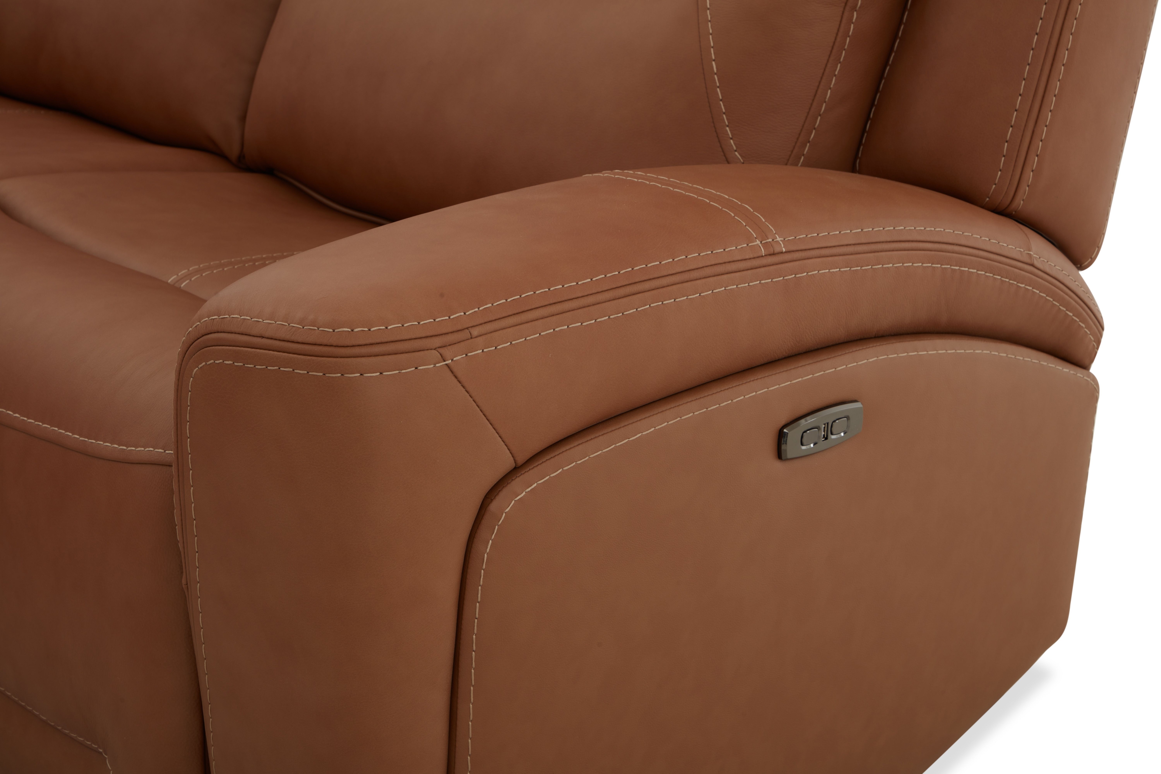 Keystone Furniture Aline Reclining Loveseat Butternut