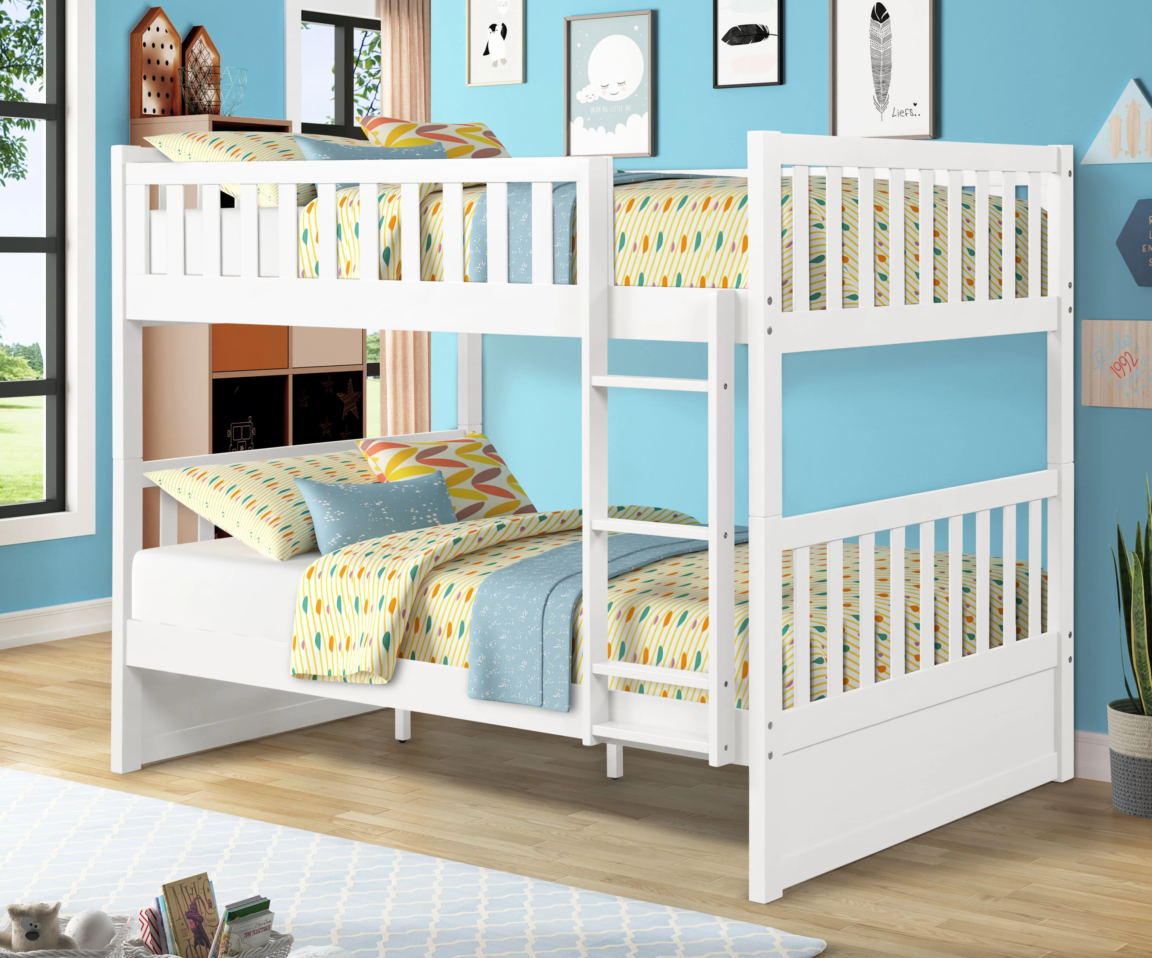 Lifestyle B833W LIFE-GRP-CB833W Casual Full Over Full Bunk Bed ...