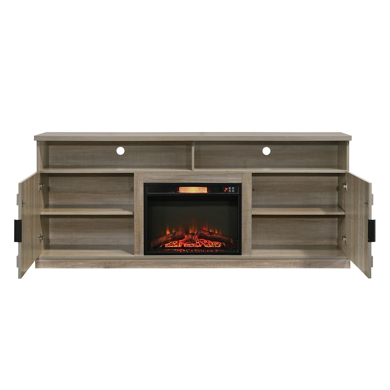 Elements International TV Stands w/Fireplace TV STAND WITH FIREPLACE