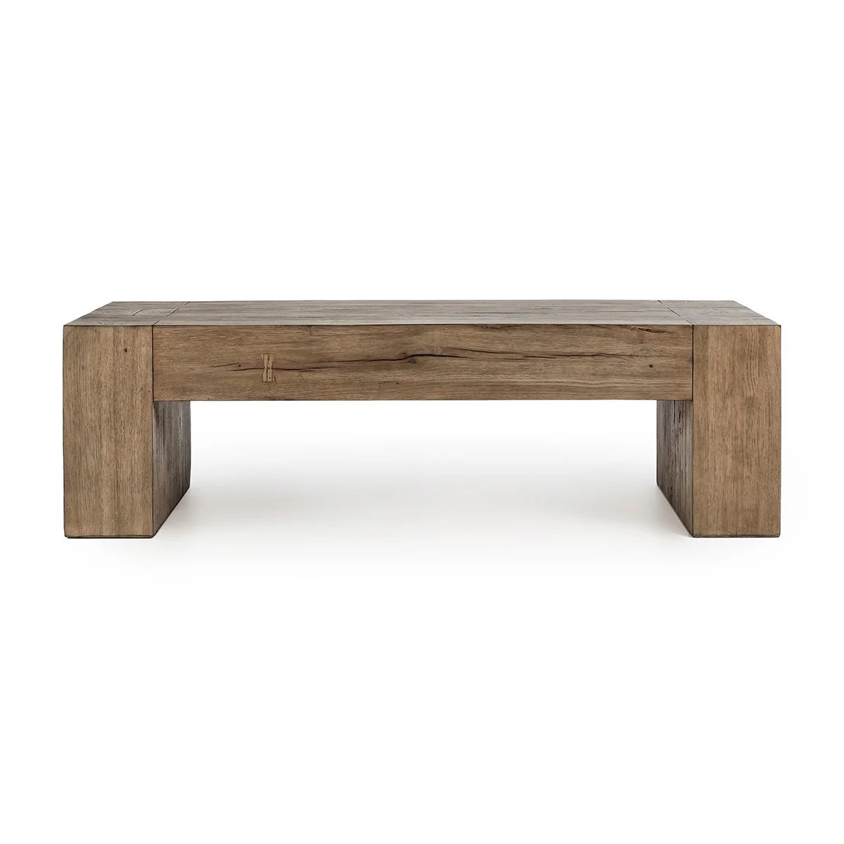 Reclaimed Oak 60" Coffee Table Cafe Brown