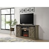 Elements International TV Stands w/Fireplace Bryce Barndoor Fireplace Entertainment Stand