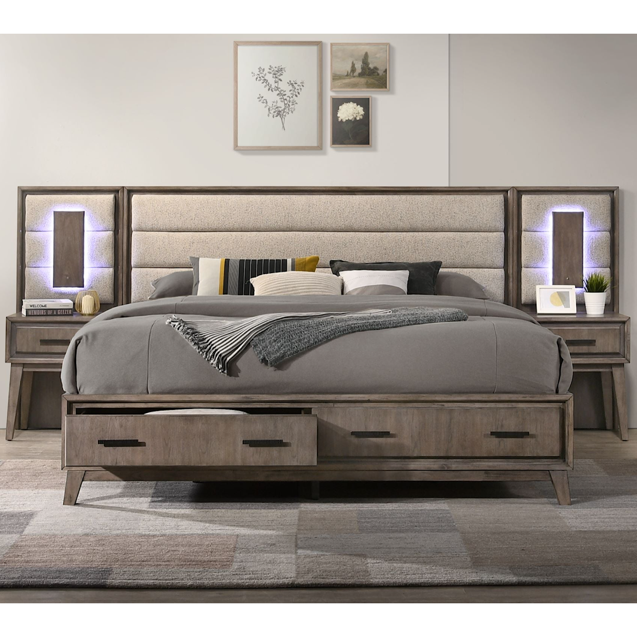 Alex's Furniture 8422A King Wall Bed