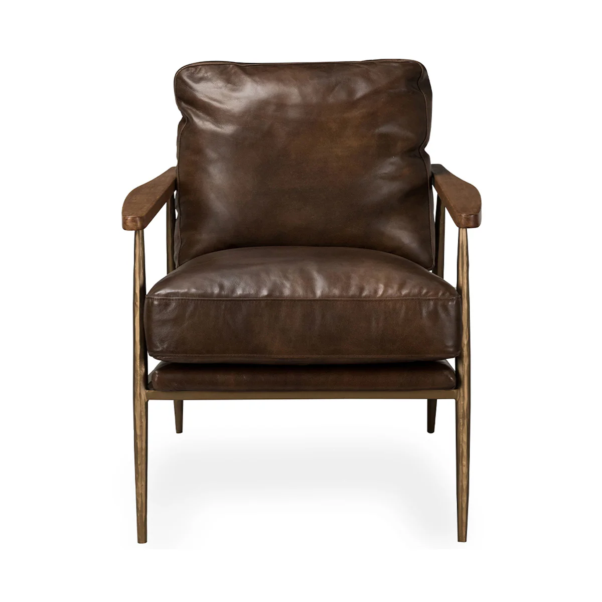 Leather Club Chair Brown