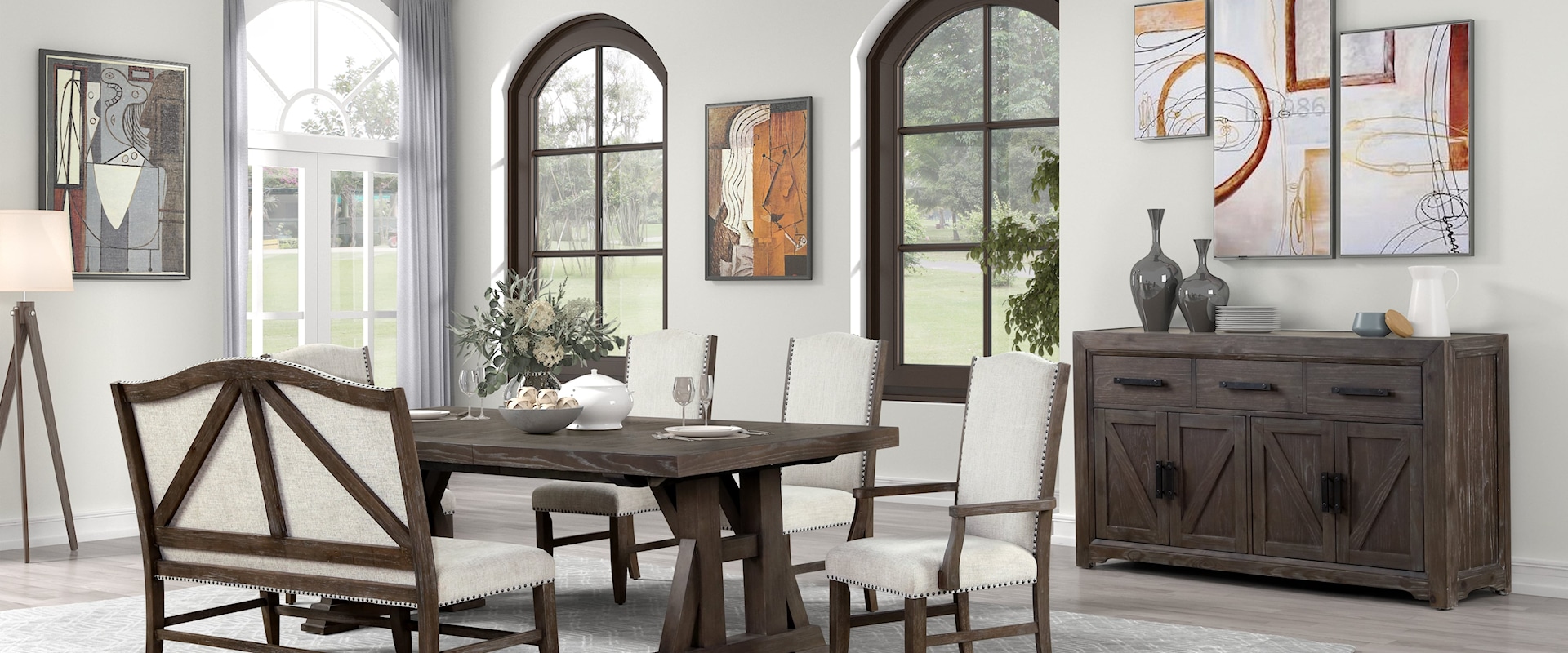 7 Piece Dinette with Bench