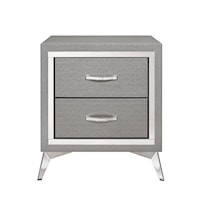 Contemporary Nightstand with Two Drawers