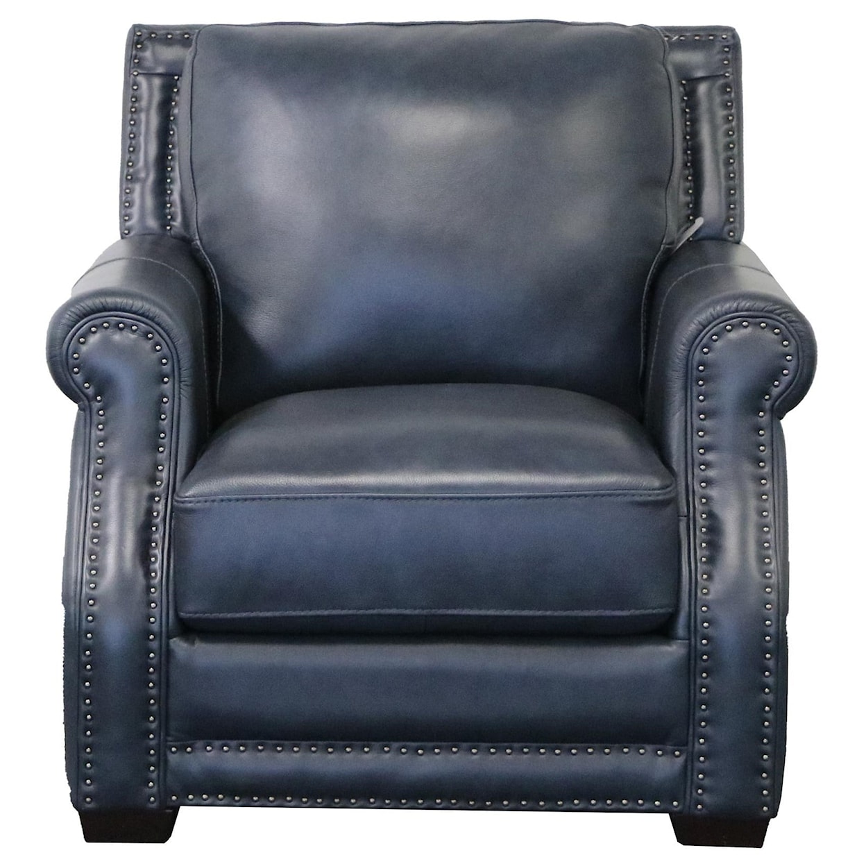 Futura Leather Delta Blue Leather Chair