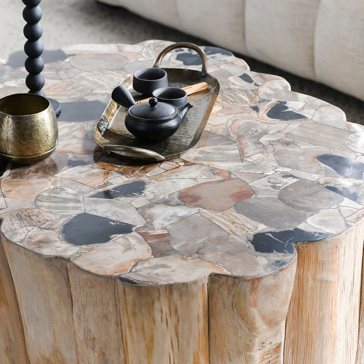Petrified Wood Coffee Table Natural