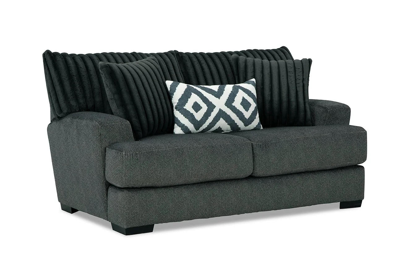 Albany Tweed ALBA093810_GUNMETAL Loveseat Household Furniture Uph