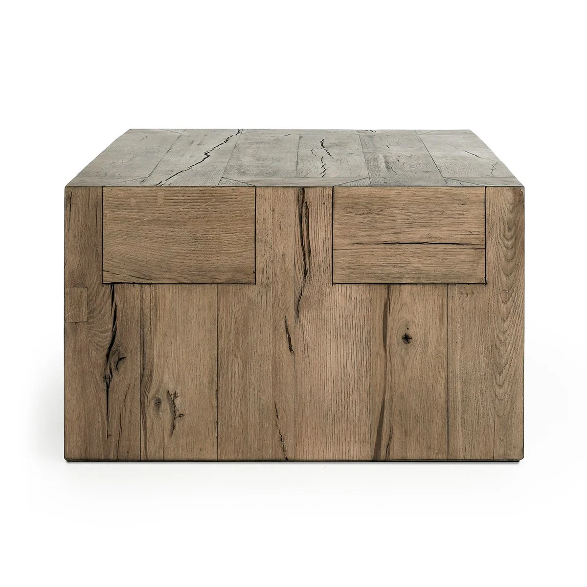 Reclaimed Oak 60" Coffee Table Cafe Brown