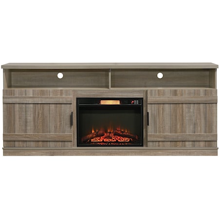 TV STAND WITH FIREPLACE