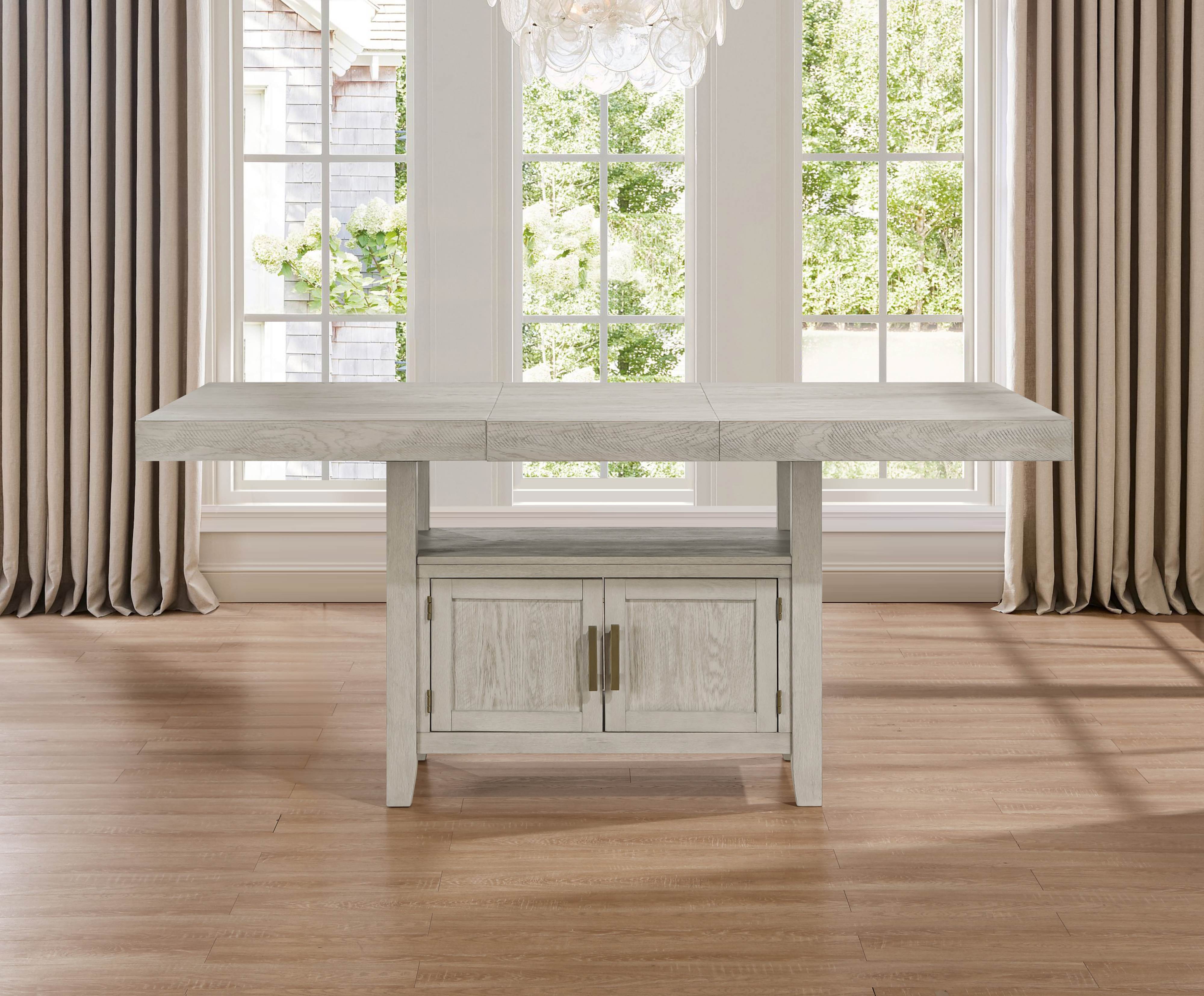 60"-80" Extension Counter Table w/Storage