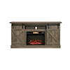 Elements International TV Stands w/Fireplace Bryce Barndoor Fireplace Entertainment Stand